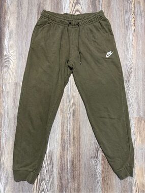 Women’s Nike Olive Green Sweatpants with Embroidered Logo, size Medium